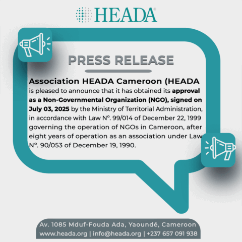 HEADA Cameroon Officially Recognized as an Non-governmental organization